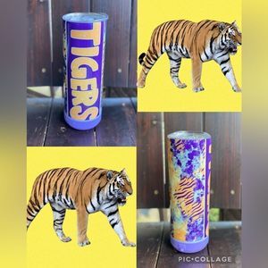 LSU Tigers bluetooth speaker tumbler.